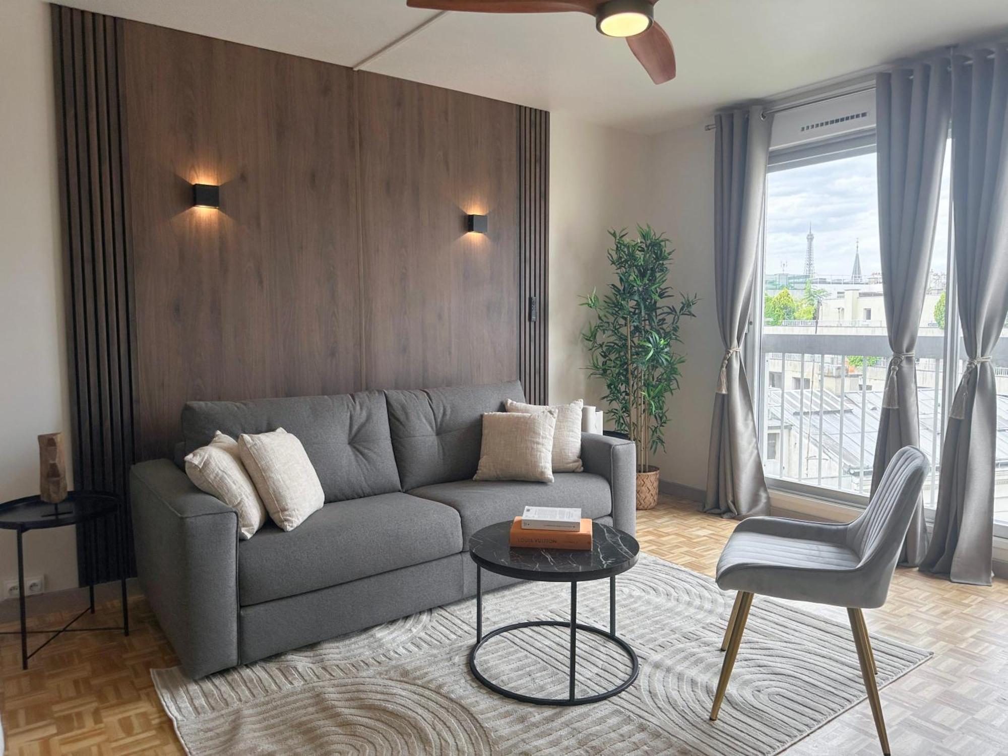 פריז Brand-New Studio With Eiffel Tower View מראה חיצוני תמונה